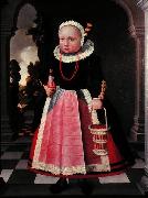 Jacob Gerritsz. Cuyp Portrait eines kleinen Madchens mit einer Puppe und einem Korb oil on canvas